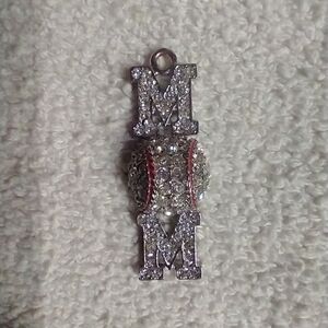 Baseball softball mom crystal pendant sports